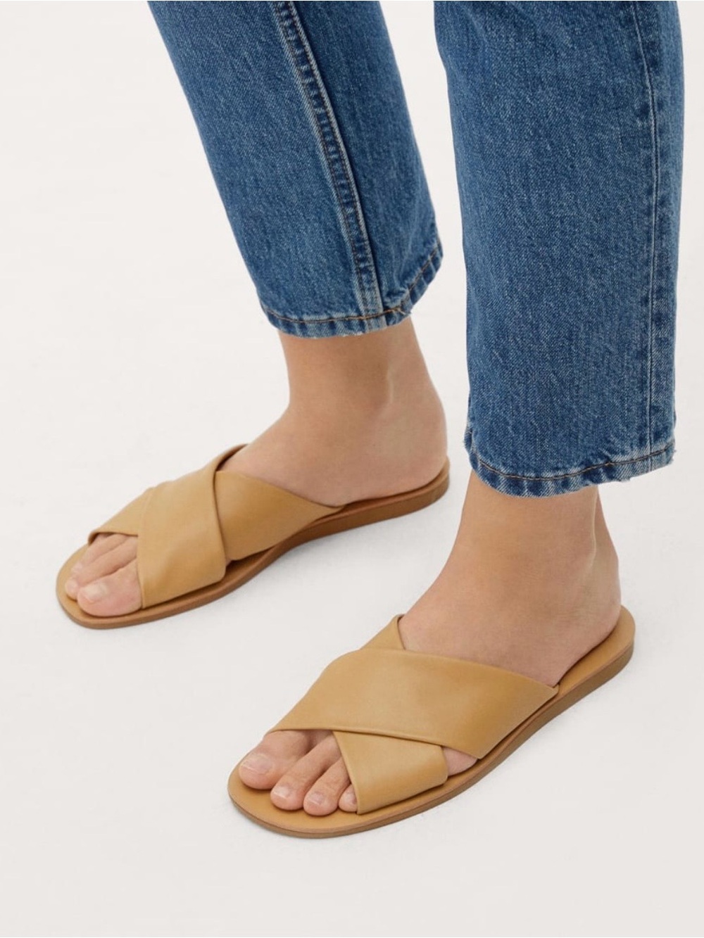 Everlane Day Crossover Sandals Light Taupe 5
